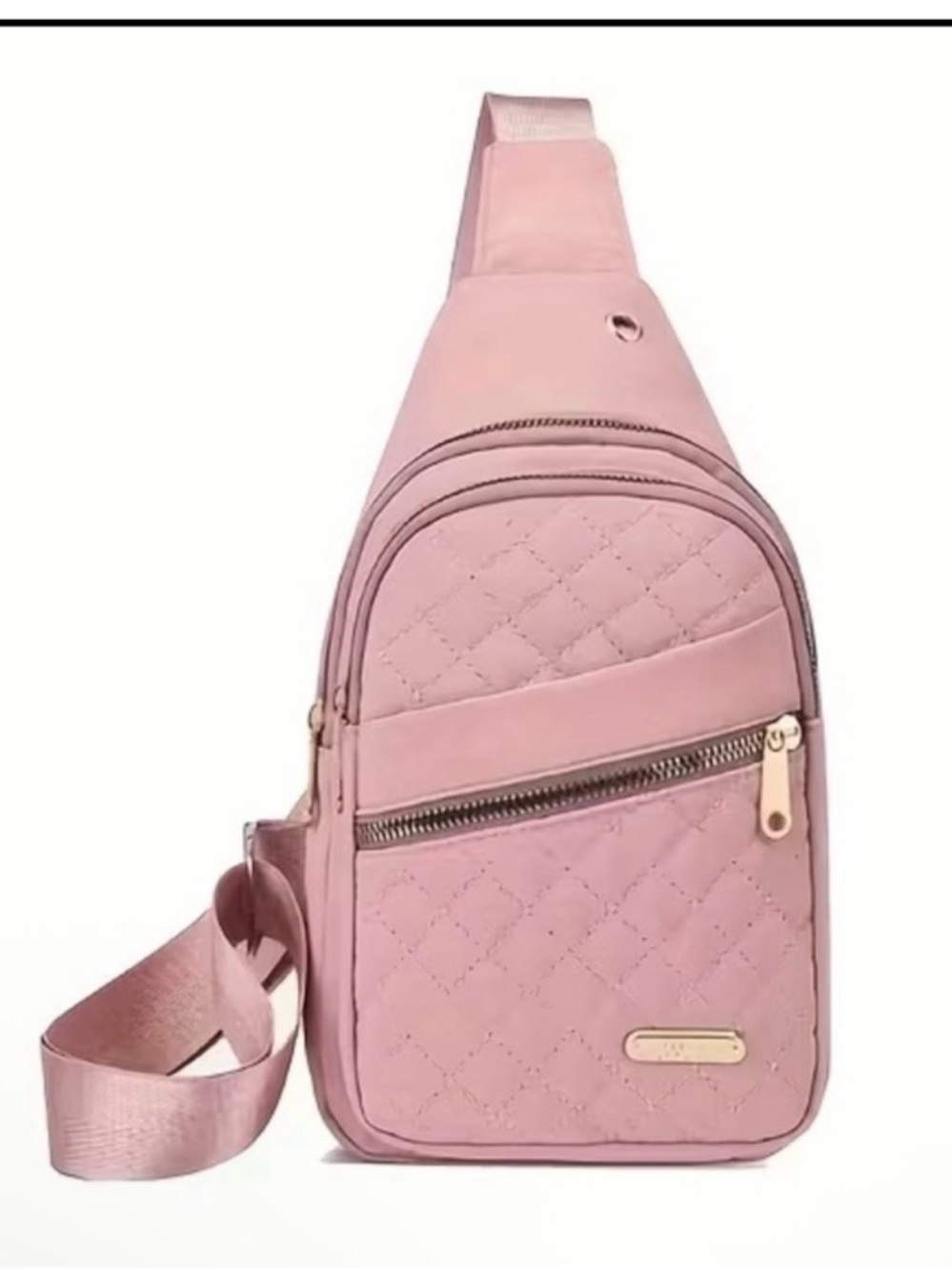 Small Quilted Pink Crossbody Sling Bag -NWOT